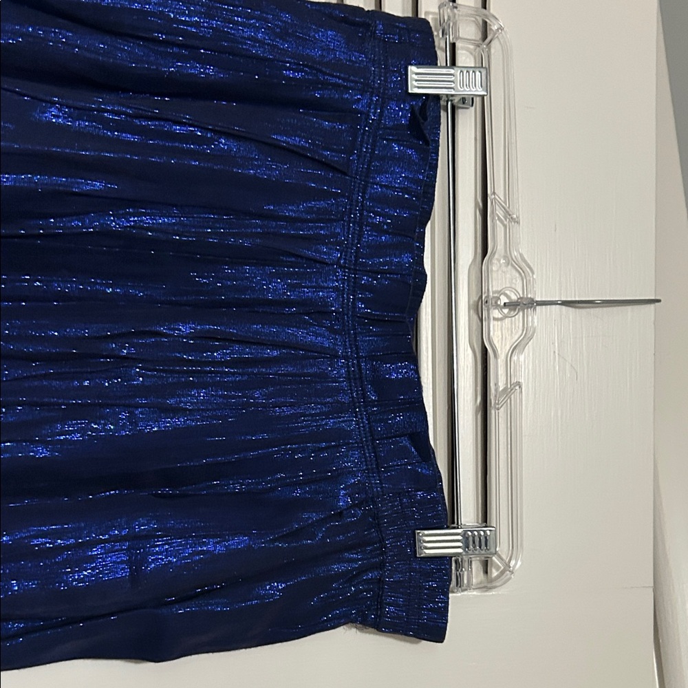 J. Crew Shiny Navy Midi Skirt - Picture 3 of 3